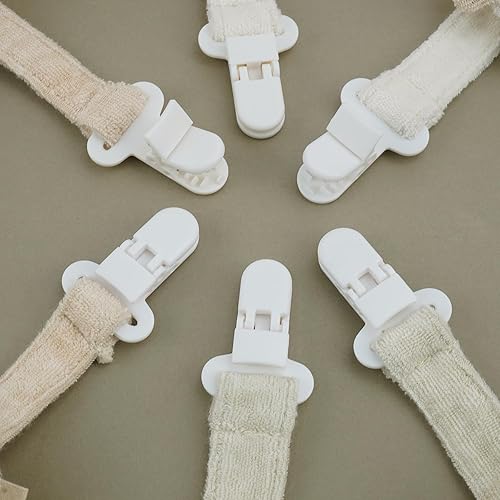 Pacifier Clip, 2 Pack Baby Pacifier Holder for Boys and Girls Fits Many Pacifiers & Baby Teething Toys, Ideal Baby Gift (Puppy & Bunny) - Jamouz