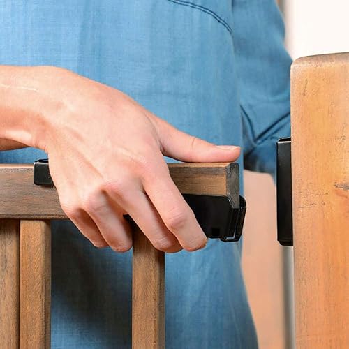 Evenflo, Top of Stairs, Extra Tall Gate, Tan Wood - Jamouz