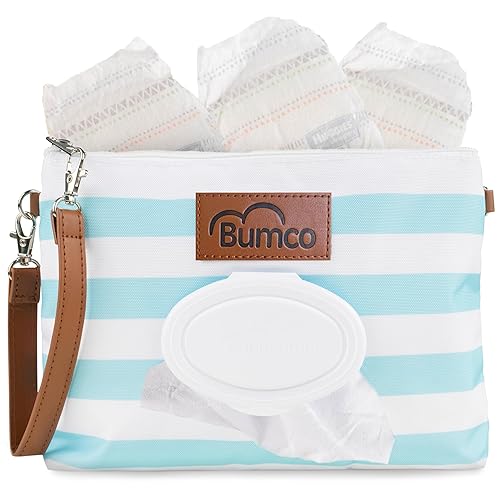 Bumco Diaper Clutch Bag - Mini Diaper Cream Spatula & Wipes Dispenser, BPA-Free Butt Spatula Baby Essentials - Jamouz