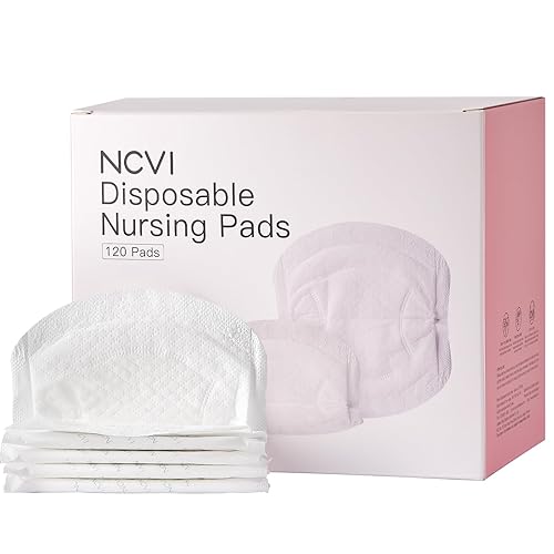 NCVI Nursing Pads Disposable, Super Absorbent and Keep Dry, Breast Pads for Leaking Milk, Soft &Thin Nipple Pads for Nursing Moms, Breastfeeding Essentials, 60 Count - Jamouz