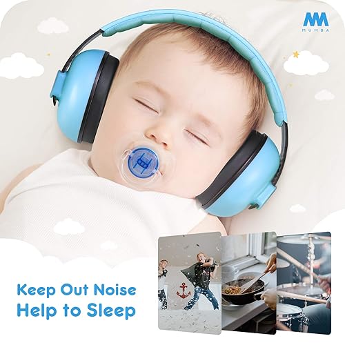 Mumba Baby Ear Protection Noise Cancelling Headphones for Babies and Toddlers Baby Earmuffs - Ages 3-24+ Months - Jamouz