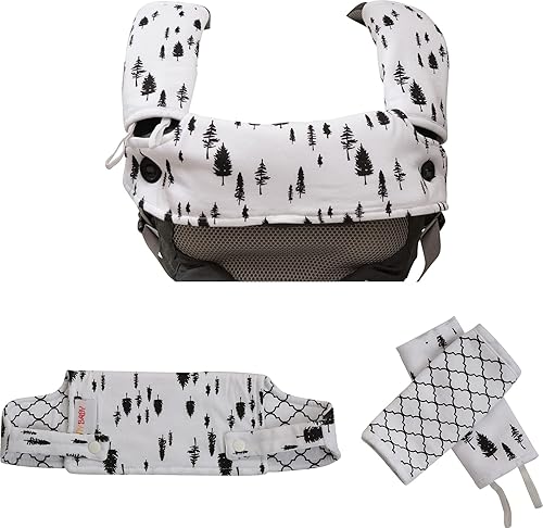 Baby Carrier Cover Organic Cotton Drool Teething Pads Fit Ergobaby All Carriers - Jamouz