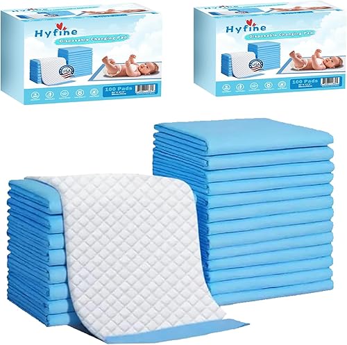 Premium Disposable Diaper Changing Pad Liners (100 Pack 17.5x22 inch) – Leak-Proof, Waterproof, and Soft, Perfect for Travel, Home, and On-The-Go Use – Large, Portable, and Hygienic Baby Change Mats - Jamouz