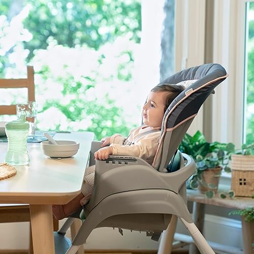 Ingenuity Full Course 6-in-1 High Chair - Baby to 5 Years Old, 6 Convertible Modes, 2 Dishwasher Safe Trays - Astro, 13108 - Jamouz