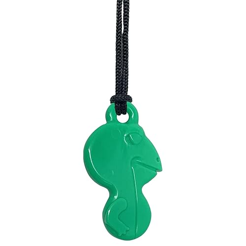 TalkTools Sensory Chew Necklace - Teething and Biting Chewelry for Kids & Adults with ADHD, Autism - Anxiety Relief Chewing Pendant - Safe and Durable Chew Necklace (Green, Star Fish) - Jamouz