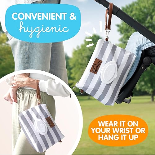Bumco Diaper Clutch Bag - Mini Diaper Cream Spatula & Wipes Dispenser, BPA-Free Butt Spatula Baby Essentials - Jamouz