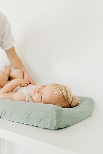 Copper Pearl Premium Knit Changing Pad Cover Soft, Stylish, and Universal Fit for All Standard Diaper Changing Pads, Trendy Design Changing Pad Covers, Briar - Jamouz