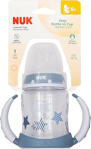 NUK Learner Cup, 6+ Months, Timeless Collection,  Exclusive, 5 Oz, Pack of 2 – BPA Free, Spill Proof Sippy Cup - Jamouz