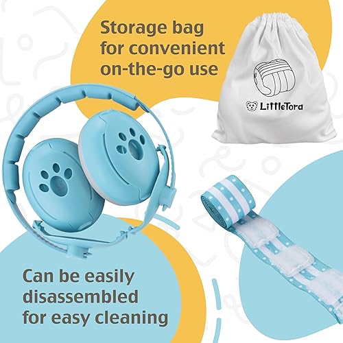 'CuddleEars' 2 in 1 Baby Ear Muff - Noise Canceling Infant Toddler Headphone Hearing Protection Earmuff for Plane - Jamouz
