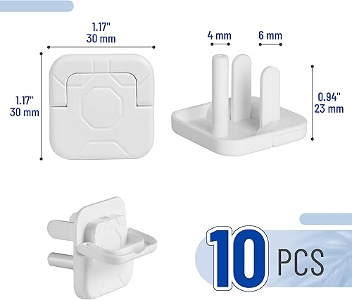 Bates- Outlet Covers Baby Proofing, 10 Pack, 3 Prongs, Plug Covers Baby Proofing, Baby Proof Outlet Covers, Child Proof Outlet Cover, Outlet Plug Covers, Baby Outlet Cover, Childproof Outlet Cover - Jamouz