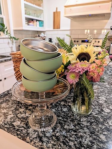 Non-Toxic Stainless Steel Child Bowl 5” with Non-Slip Silicone Shell, Multi-color, (Set of 4 bowls) Unbreakable, Mess Free Feeding for Babies, Toddlers, Kids, BPA free - Jamouz