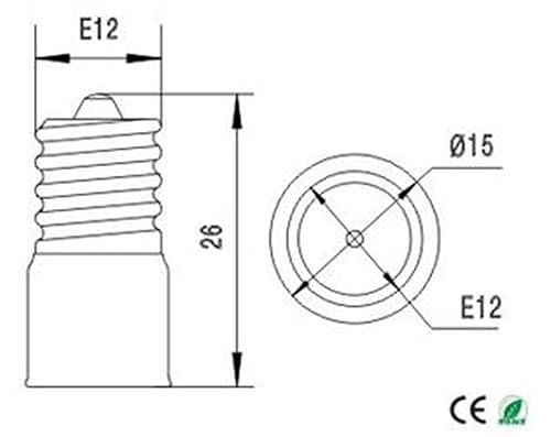 E-Simpo 10pcs E12 to E12 Candelabra Lamp Socket Adapter Extender,America Standard LED Chandelier Lamp Socket E12 to E12 Adapter (10pcs E12 to E12 Extender) - Jamouz