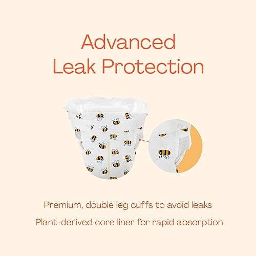 Hello Bello Premium Diapers Size 4, Honeysuckle Designs, 58ct Club Box, Hypoallergenic and Extra Absorbent - Jamouz