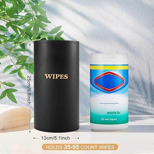 Refillable Wet Wipes Dispenser Disinfecting Wipe Container with Magnetic Lid Stylish Decorative Bamboo Holder for Bathroom Kitchen Countertop Home Office Storage Cleaning(Natural) - Jamouz