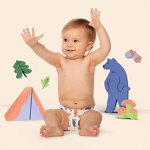 Hello Bello Premium Diapers Size 4, Honeysuckle Designs, 58ct Club Box, Hypoallergenic and Extra Absorbent - Jamouz