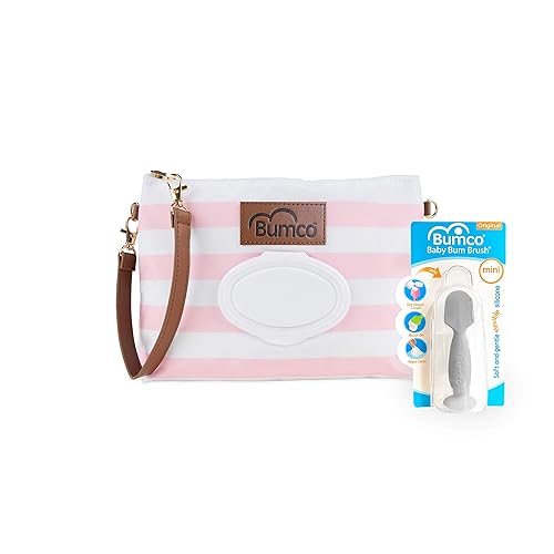 Bumco Diaper Clutch Bag - Mini Diaper Cream Spatula & Wipes Dispenser, BPA-Free Butt Spatula Baby Essentials - Jamouz
