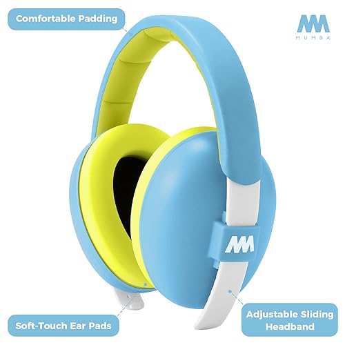 Mumba Baby Ear Protection Noise Cancelling Headphones for Babies and Toddlers Baby Earmuffs - Ages 3-24+ Months - Jamouz
