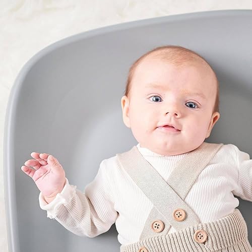 Nattou Softy Changing Pad - Wipeable Baby Changing Mat- Durable, Water-Resistant, Cocoon Shape with Honeycomb Bottom Grips BPA-Free, Assimilates Room Temperature - Grey - Jamouz