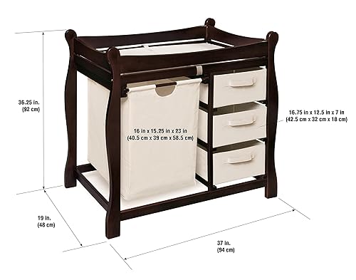 Badger Basket Baby Changing Table, Fresh White/White - Jamouz