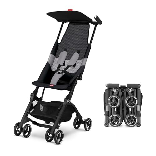gb Pockit Air All Terrain Ultra Compact Lightweight Travel Stroller with Breathable Fabric in Velvet Black - Jamouz