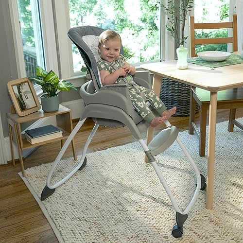 Ingenuity Full Course 6-in-1 High Chair - Baby to 5 Years Old, 6 Convertible Modes, 2 Dishwasher Safe Trays - Astro, 13108 - Jamouz