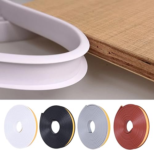U-Shape Edge Banding, 16.4ft Self Adhesive Veneer Edging,TPE Flexible Furniture Edge Protector for Cabinet Repair Furniture Restoration (20MM, White) - Jamouz