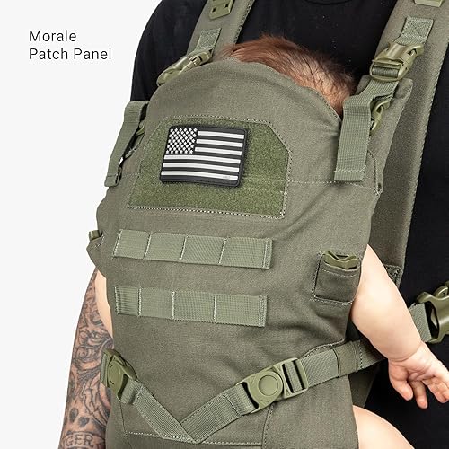 TBG - Mens Tactical Baby Carrier for Infants and Toddlers 8-33 lbs - Compact (Black Camo) - Jamouz