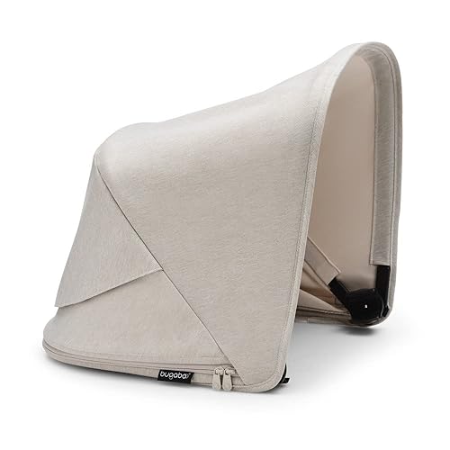 Bugaboo Fox 5 Sun Canopy Misty White with UPF 50 Sun Protection Treatment and Peekaboo Panel - Jamouz