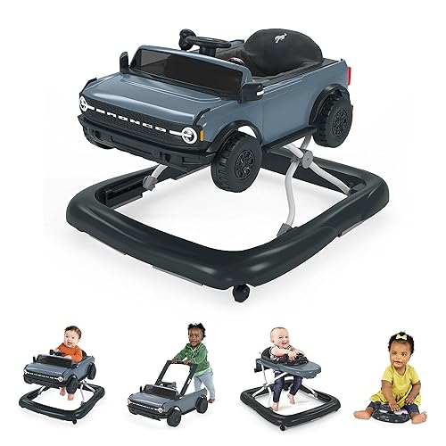 Bright Starts Ford F-150 4-in-1 Agate Black Baby Activity Center & Push Walker with Removable Interactive Steering Wheel-Toy, 6 Months and up - Jamouz