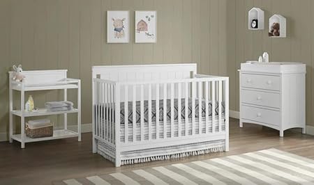 Oxford Baby Lazio 4-in-1 Convertible Crib, Dove Gray, GreenGuard Gold Certified - Jamouz