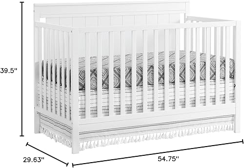 Oxford Baby Lazio 4-in-1 Convertible Crib, Dove Gray, GreenGuard Gold Certified - Jamouz