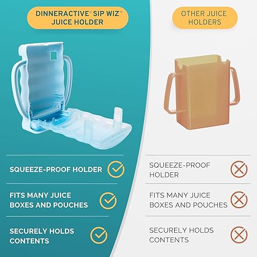 Dinneractive Sip Wiz - Baby Pouch Holder No Squeeze Pouch Food Pouches & Juice Box Holder - Anti-Squeeze Yogurt Pouch Reusable Toddler Essentials - Jamouz