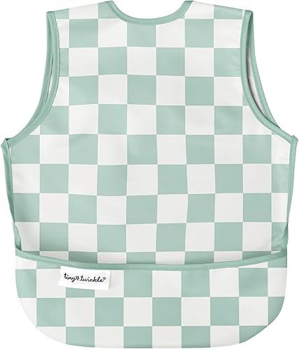 Tiny Twinkle Mess Proof Baby Bib - Waterproof Toddler and Baby Apron Bib - Machine Washable - PFAS and BPA Free - Jamouz