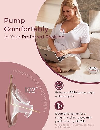 Momcozy Breast Pump V1 Pro Hospital-Grade, Upgraded Electric Pump with 3 Fine-Tuned Rhythms, Hands-Free & Portable Wearable Pump, 3 Modes|15 Levels, Come with Leak-Proof DoubleFit Flange - Jamouz