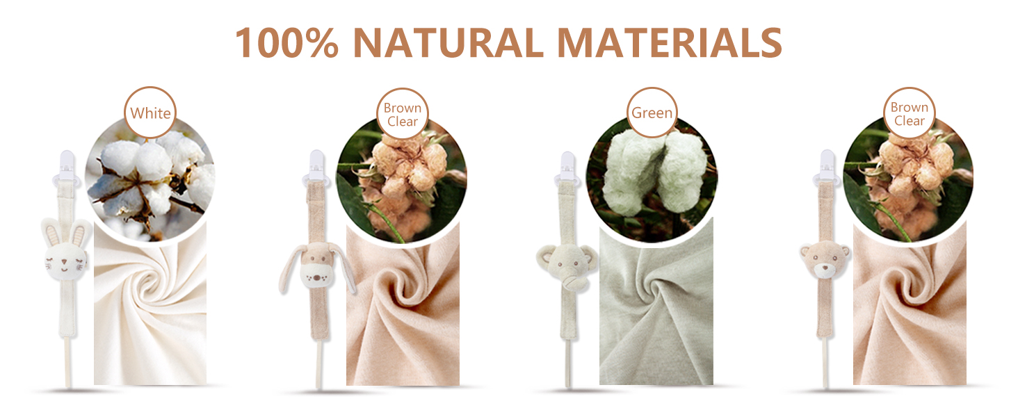 organic pacifier clips