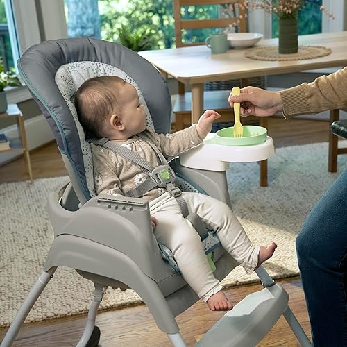 Ingenuity Full Course 6-in-1 High Chair - Baby to 5 Years Old, 6 Convertible Modes, 2 Dishwasher Safe Trays - Astro, 13108 - Jamouz