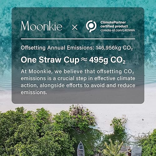 Moonkie Baby Straw cup | Silicone Toddler Sippy Cup Training Cup with Straw Lid | BPA-Free Drop-Proof Baby Cup | Baby Led Weaning | 6 Months+, 5 oz, 2pack - Jamouz