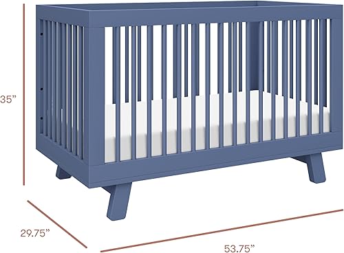 babyletto Hudson 3-in-1 Convertible Baby Crib with Toddler Bed & Daybed Conversion - Easy to Assemble - GREENGUARD Gold Certified w/ 4 Adjustable Mattress Heights - Natural - Jamouz