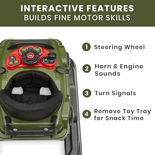 Jeep Classic Wrangler 3-in-1 Grow with Me Walker by Delta Children, Red - Jamouz