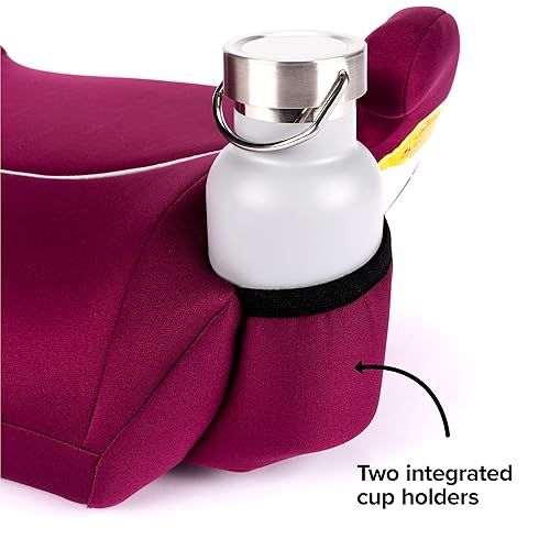 Diono Solana, No Latch, Pack of 2 Backless Booster Car Seats, Lightweight, Machine Washable Covers, Cup Holders, Pink - Jamouz