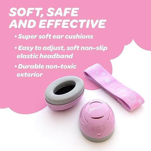 Mack's Baby Muffs | Baby Ear Muffs Noise Protection | High NRR | Noise Cancelling Headphones for Babies & Toddlers - Jamouz