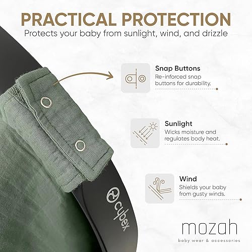 MOZAH Baby Multi-Use Cover: 9-in-1 Car Seat Covers Canopy Cover, Breathable Breastfeeding Cover, Stroller Cover & More, Boys & Girls Shower Gifts (Warm Taupe) - Jamouz