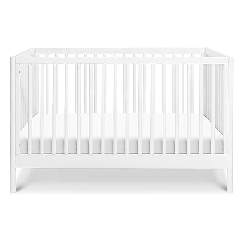 DaVinci Birdie 3-in-1 Convertible Baby Crib - GREENGUARD Gold Certified Crib - Convertible Crib to Toddler Bed and Daybed - Baby Bed w/ 4 Adjustable Heights - Easy to Assemble Wooden Crib - Honey - Jamouz