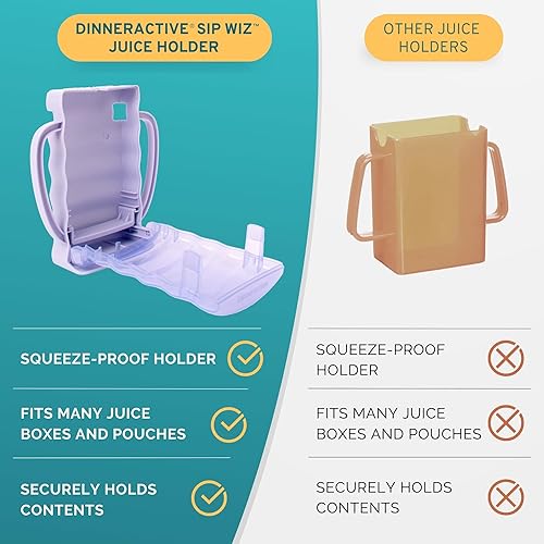 Dinneractive Sip Wiz - Baby Pouch Holder No Squeeze Pouch Food Pouches & Juice Box Holder - Anti-Squeeze Yogurt Pouch Reusable Toddler Essentials - Jamouz