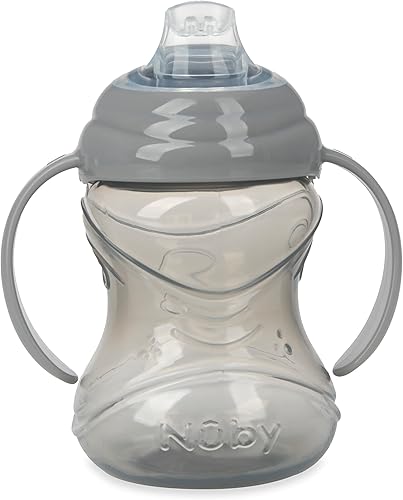 Nuby Clik-It Soft Spout No-Spill Training Sippy Cup with Handles - (3-Pack) 10 Oz - 4+ Months - Neutral - Jamouz