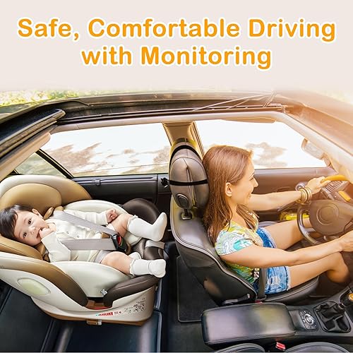 AMTIFO Baby Car Camera Easy Install: Clear Night Vision 2Mins Plug-Play Backseat Camera 360 Rotation Rear Facing Car Baby Monitor with Camera - Jamouz