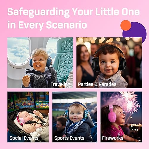 Vanderfields Baby Ear Protection Noise Cancelling Headphones for Babies, Toddlers, Infants 3 months to 2 years - Jamouz