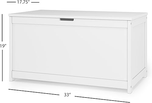 Child Craft Scout 4-Piece Nursery Set, Includes 4-in-1 Convertible Crib, Dresser with Changing Table Topper, Cozy Glider, and Toy Box (Matte White) - Jamouz