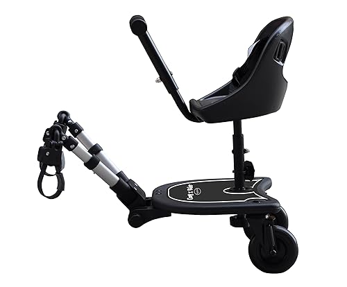 Englacha 2-in-1 Cozy X Rider, Black - Child Rider Stroller Attachment with Saddle Seat and Standing Platform - Universal Fit for Most Prams - Quick and Easy to Use - Designed for Safety - Jamouz