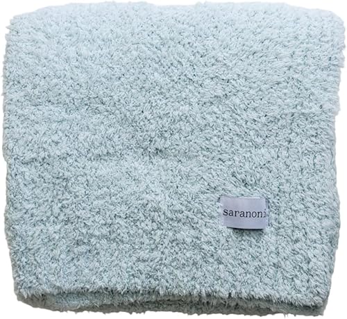 SARANONI Bamboni Luxury Baby Blanket | Plush Blanket for Infant Boys & Girls | Receiving Blanket 30” x 40” | Sky Blue - Jamouz